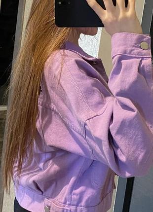 Фиолетовая джинсовка8 фото