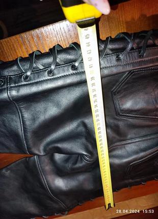Кожаные брюки байкерские р хс5 фото