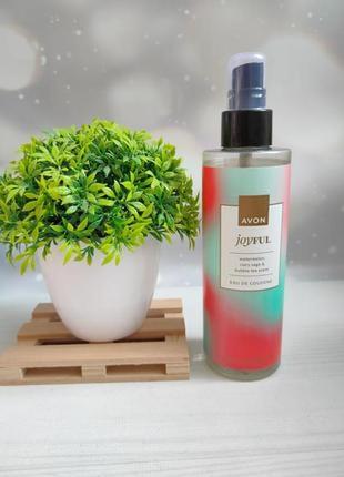 Одеколон/спрей для тіла avon joyful з нотами кавуна, мускатної шавлії та бабл-чаю 200 мл