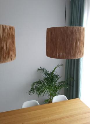 Люстра абажур з рафії