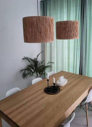 Люстра абажур з рафії