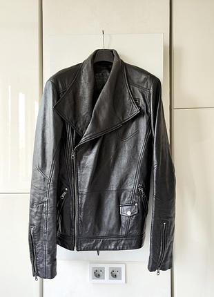 La redoute крутая мужская куртка косуха из овечьей кожи5 фото