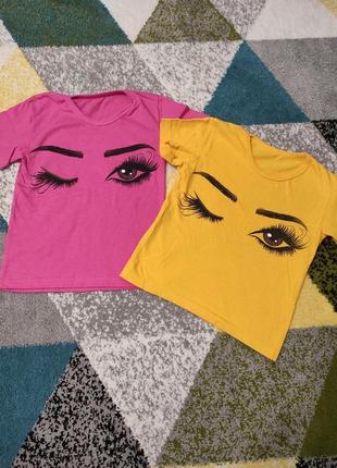 Футболки на девочку 92-98 см