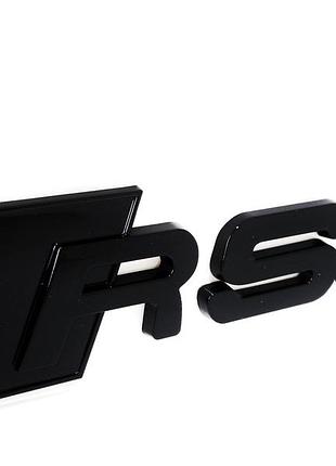 Емблема rs5 надпись audi black gloss