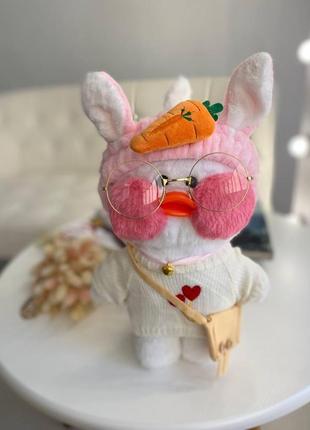 Іграшка "lalafanfan" з одягом (кофта, пов'язка, сумка + окуляри) біла 6970/8 219, bambini, білий, унісекс