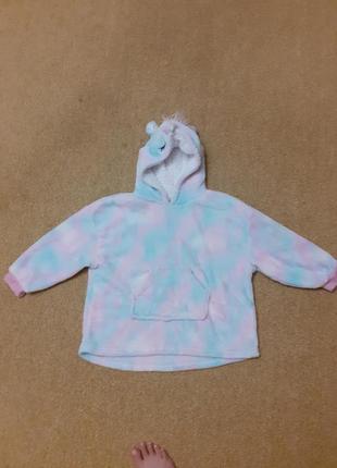 Свитшот, свитпер флис единорог от 4 лет