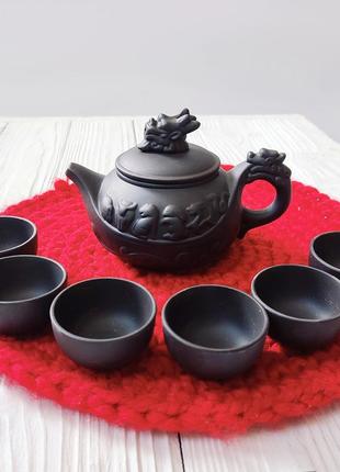 Чайный набор керамический для китайской чайной церемонии на 6 персон китайский календарь