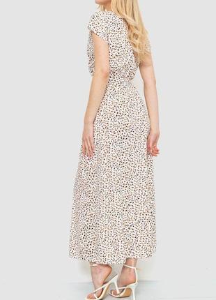Платье с принтом, цвет молочно-бежевый, 214r055-24 фото