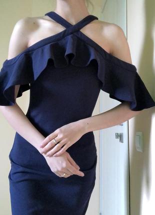 Сукня міді з воланом