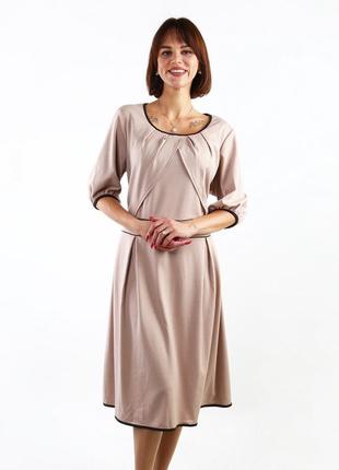 Платье бежевый (nls-10-904-beige)