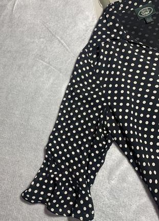 Laura ashley винтажная шёлковая блуза в горох4 фото