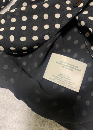 Laura ashley винтажная шёлковая блуза в горох5 фото