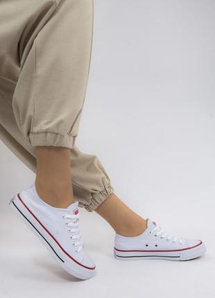 Чоловічі кеди 66414 білі текстиль