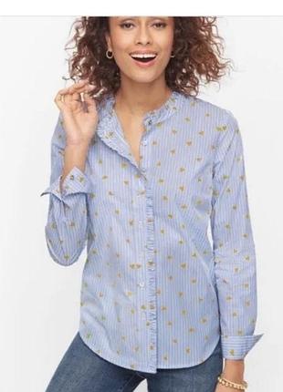 Стильная фирменная рубашка(100% коттон) talbots(сша),размер 46-48