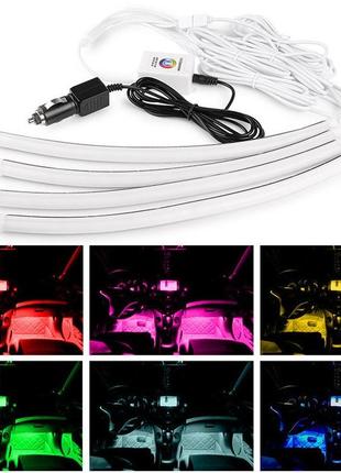 Подсветка салона авто rgb с миганием под музыку