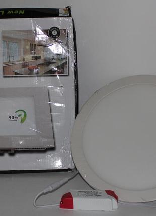 Стельова led-лампа вбудована, кругла 24w