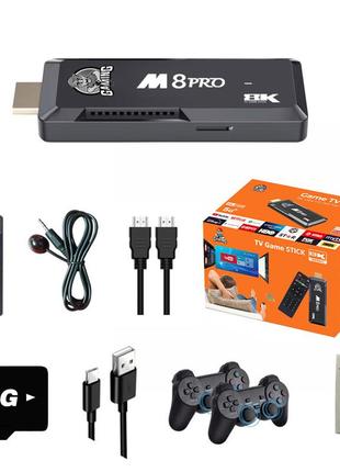 Data frog новая игровая консольm8pro hd 4k 10000, беспроводная игровая приставка android tv +64 gb