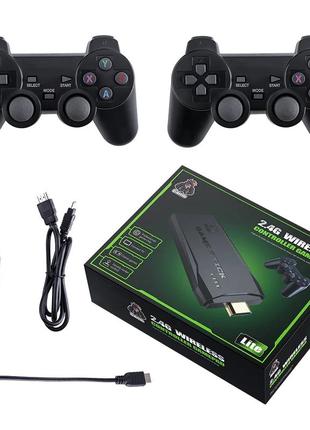 Беспроводная игровая консоль 2,4g 4k hd тв (lite green) data frog y3 lite 64 гб
