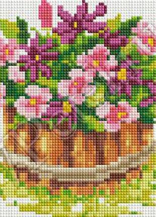 Мозаїка на підрамнику білосніжка маленький квітник