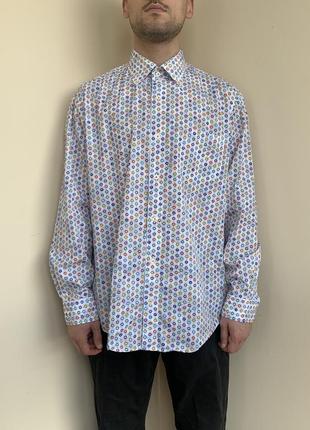 Люксовая разноцветная рубашка с ярким принтом эмогии vagie emoji multicolor print...