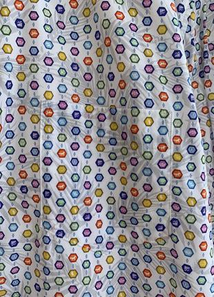 Люксовая разноцветная рубашка с ярким принтом эмогии vagie emoji multicolor print...