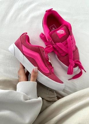 Vans knu old skool acid pink premium1 фото