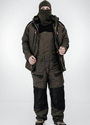 Костюм ultimatum extreme -30°c orange line,костюм зимовий для риболовлі та полювання (напівкомбінезон та куртка)