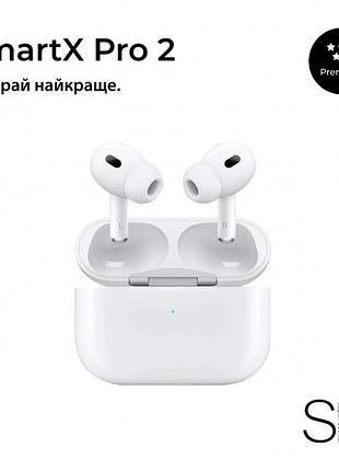 Наушники беспроводные smart x pro 2 premium вакуумные навушники с кейсом для зарядки белые