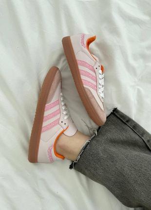 Кроссовки adidas samba pink/brown premium6 фото