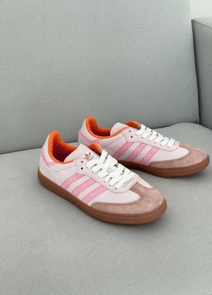Кроссовки adidas samba pink/brown premium7 фото