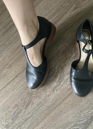 Clarks 38 р. 25 см стелька кожаные трендовые туфли на низком ходу2 фото