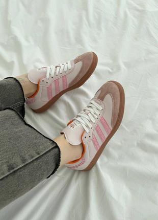 Кросівки adidas samba pink/brown premium4 фото