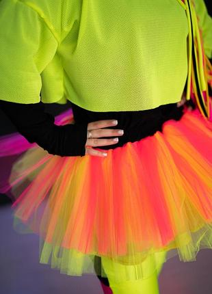 Карнавальный костюм для аниматоров неоновая киберпанк вечеринка женский