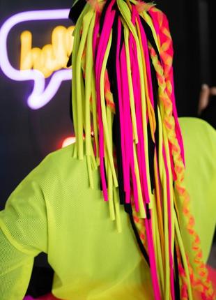 Карнавальный костюм для аниматоров неоновая киберпанк вечеринка женский