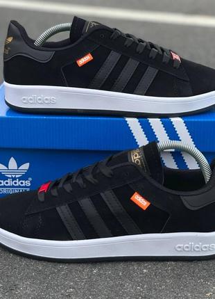 Мужские кроссовки adidas ruuning black2 фото