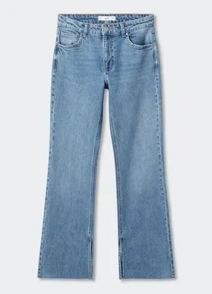 Стильные голубые джинсы с разрезами mango, размер м.4 фото