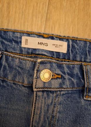 Стильные голубые джинсы с разрезами mango, размер м.8 фото