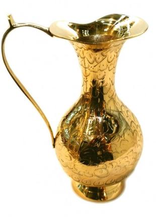 Декоративная ваза, ваза для цветов ( индийская ваза , желтый металл )