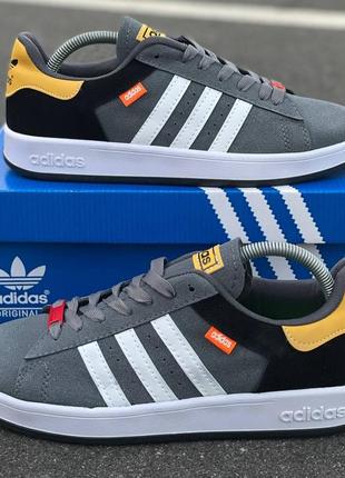 Мужские кроссовки adidas ruuning grey2 фото