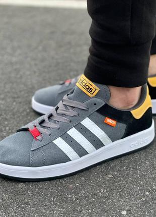 Мужские кроссовки adidas ruuning grey3 фото