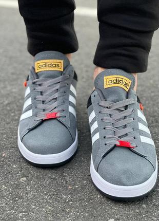 Мужские кроссовки adidas ruuning grey5 фото