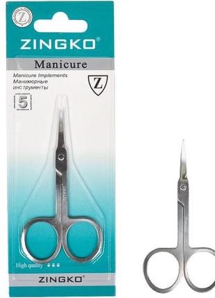 Ножницы маникюрные "zingko manicure" сталь, изогнутые 9 см x1-16 3 шт в уп. 1/2