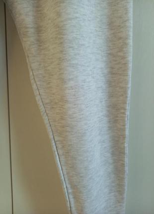 Теплые демисезонные осенние весенние спортивные штаны с начессом на флисе серые для девочки 12-13 лет6 фото