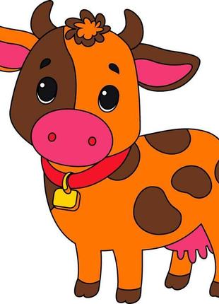 Детская картина-раскраска "веселая коровка" artcraft 25*30 см авторская 15105-ac