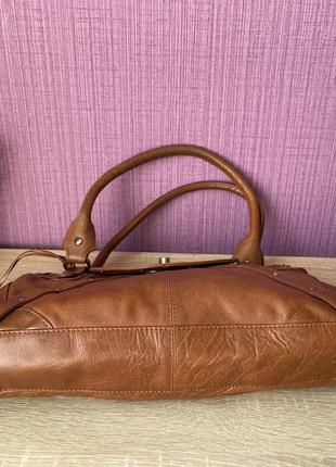 Кожаная сумочка tula - conker brown4 фото
