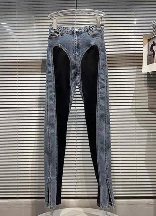Супер стильні джинси жіночі в стилі mugler 🍓🤤1 фото
