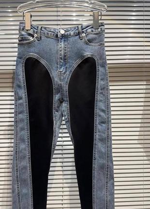 Супер стильные джинсы женские в стиле mugler 🍓🤤3 фото