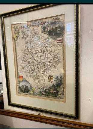 Англия винтажная картина карта ручная репродукция thomas moule2 фото
