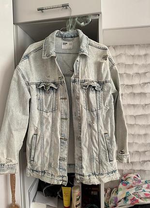 Джинсовый пиджак bershka