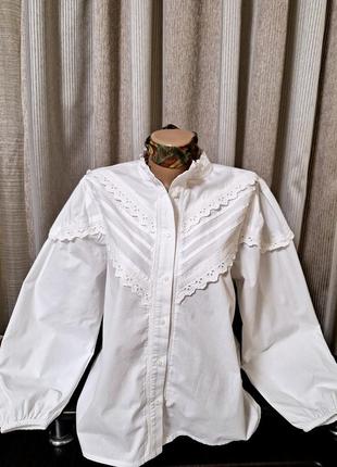 Натуральная блуза primark с пышными рукавами3 фото